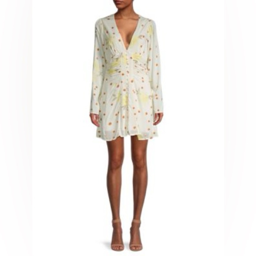 Free People Date Night Mini Dress NWT S Romantic Floral Party Dress